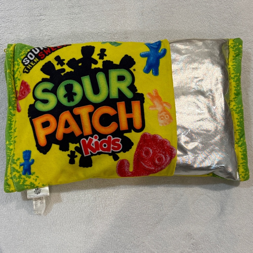 Sour Patch Kids Plush Pillow with Silver Accent